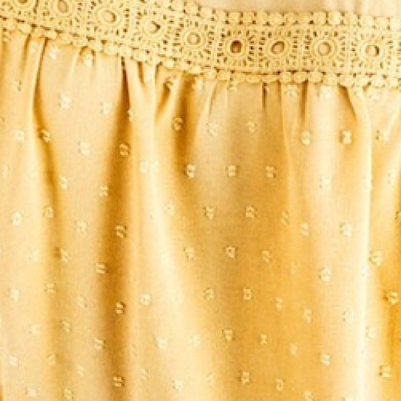 Yellow Swiss Dot Button Detail Blouse - Picture 4 of 4